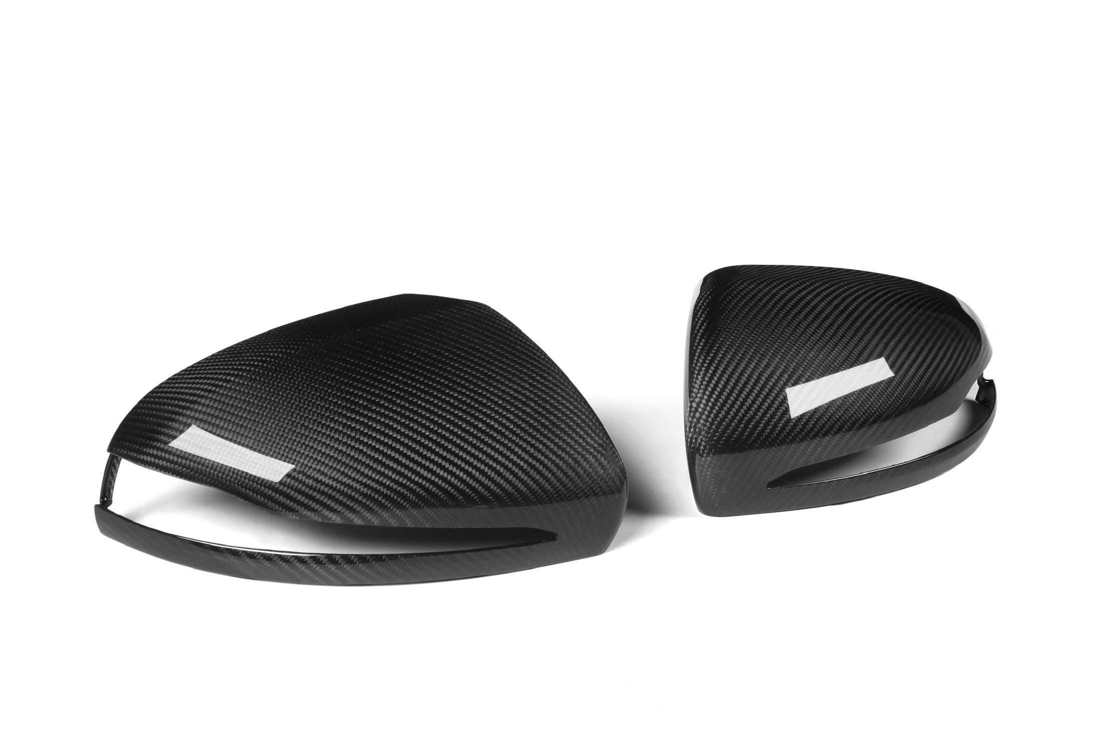 C Class W205 OEM Style Dry Carbon Fiber Mirror Cap RHD