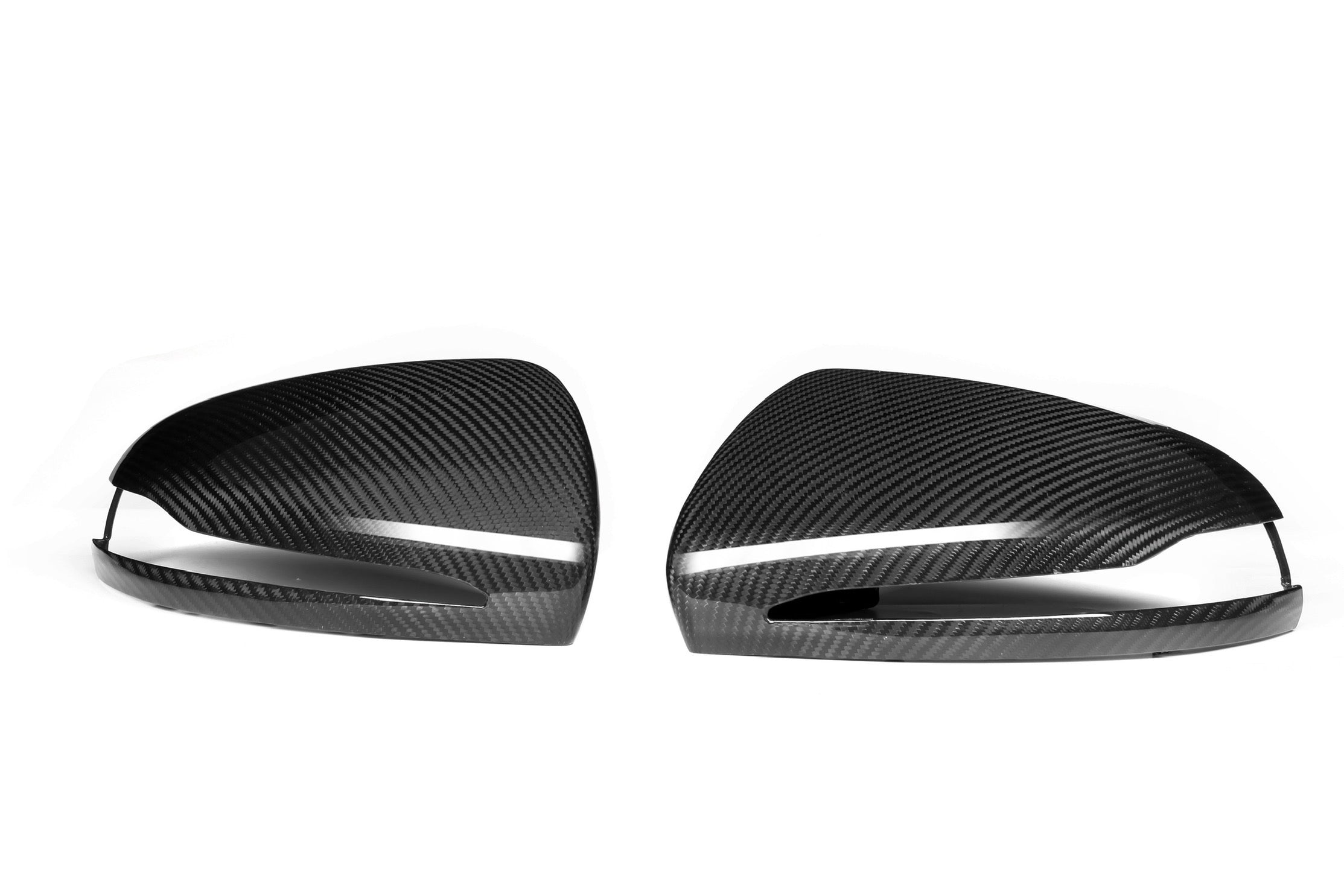 C Class W205 OEM Style Dry Carbon Fiber Mirror Cap LHD
