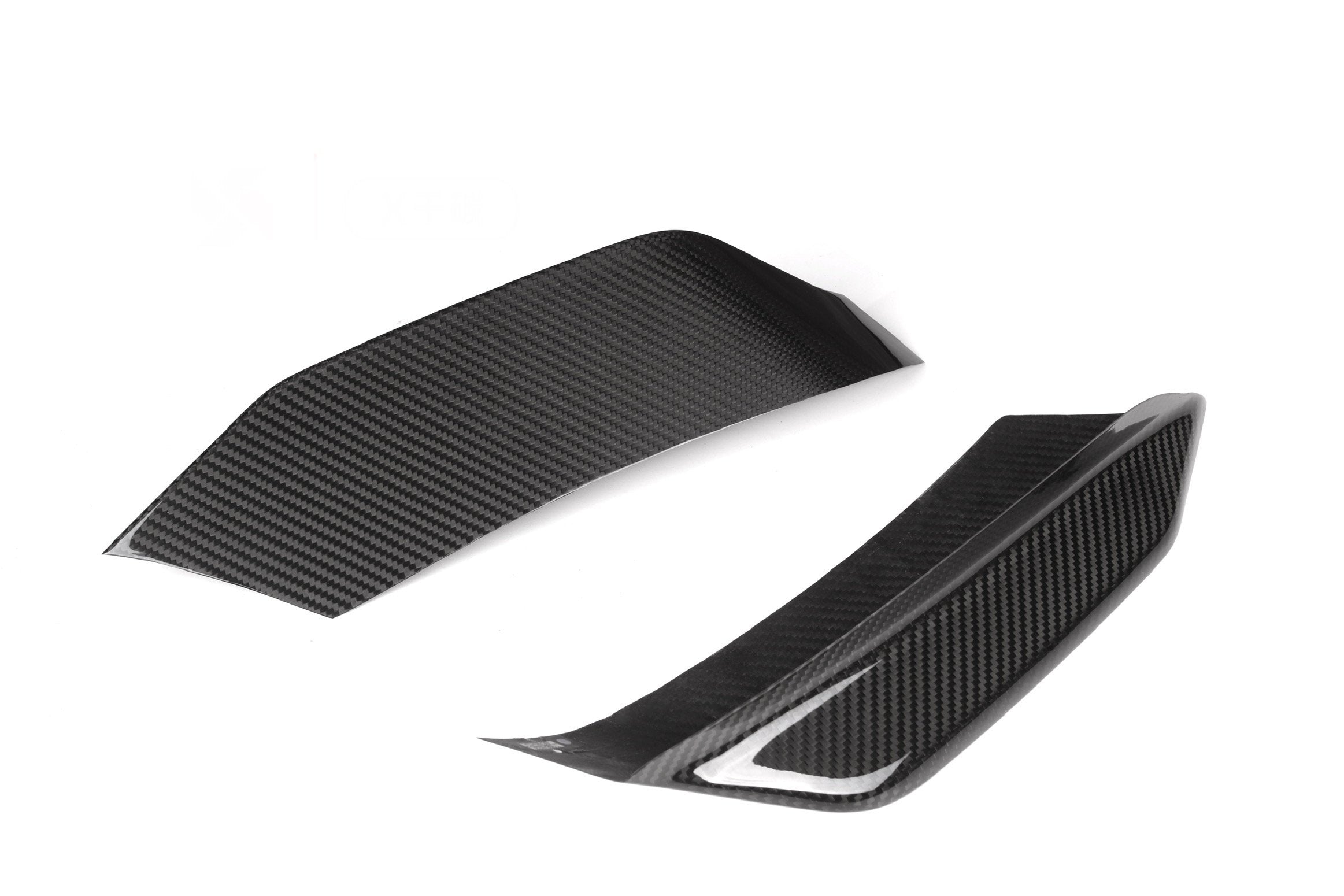 Carbon fiber upper bumper splitters F8X