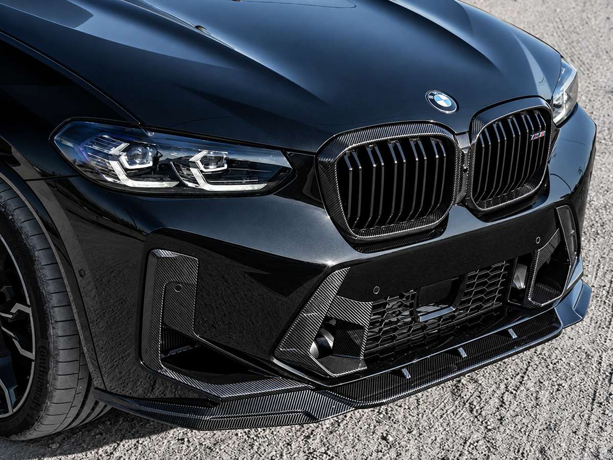 F97 X3M, F98 X4M LCI R Style Dry Carbon Fiber Front Lip