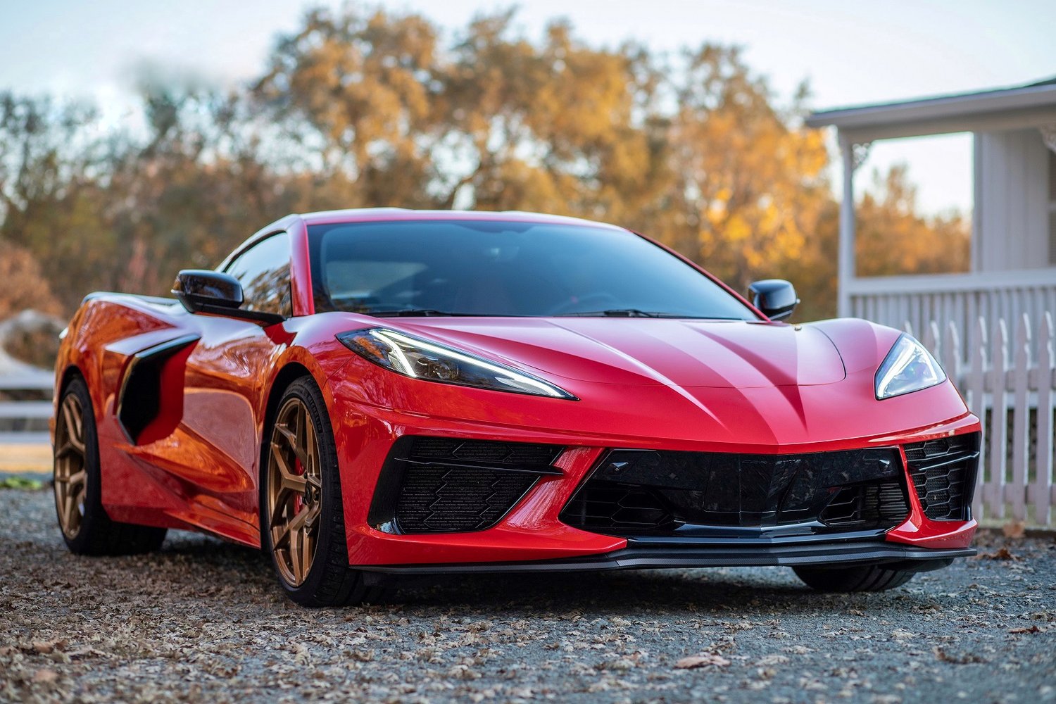 Precision-crafted Dry Carbon front lip for C8 Corvette with premium finish