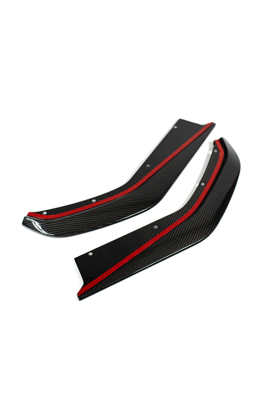 G8X dry carbon fiber rear skirt extensions