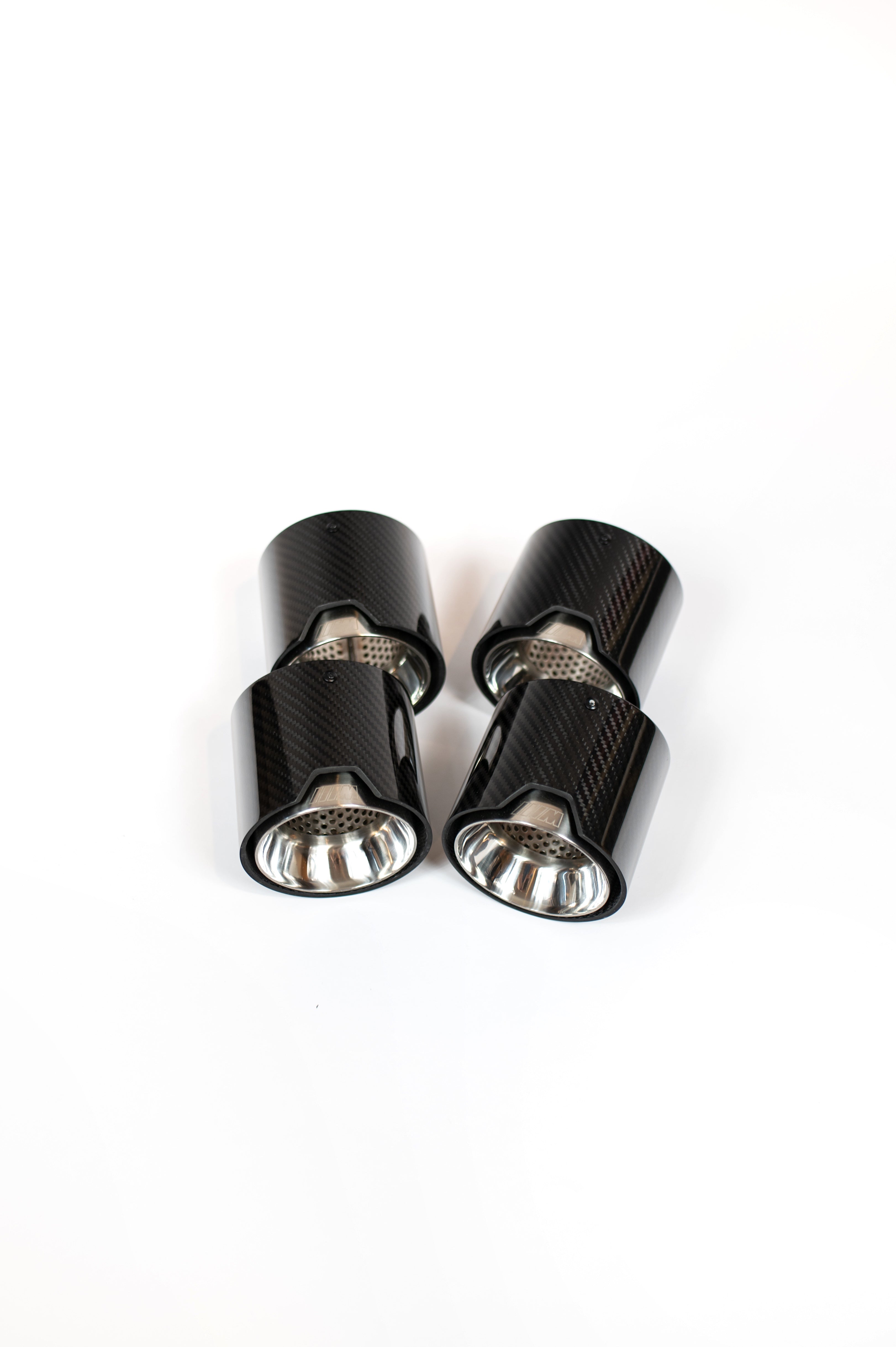 G8X carbon fiber silver exhaust tips