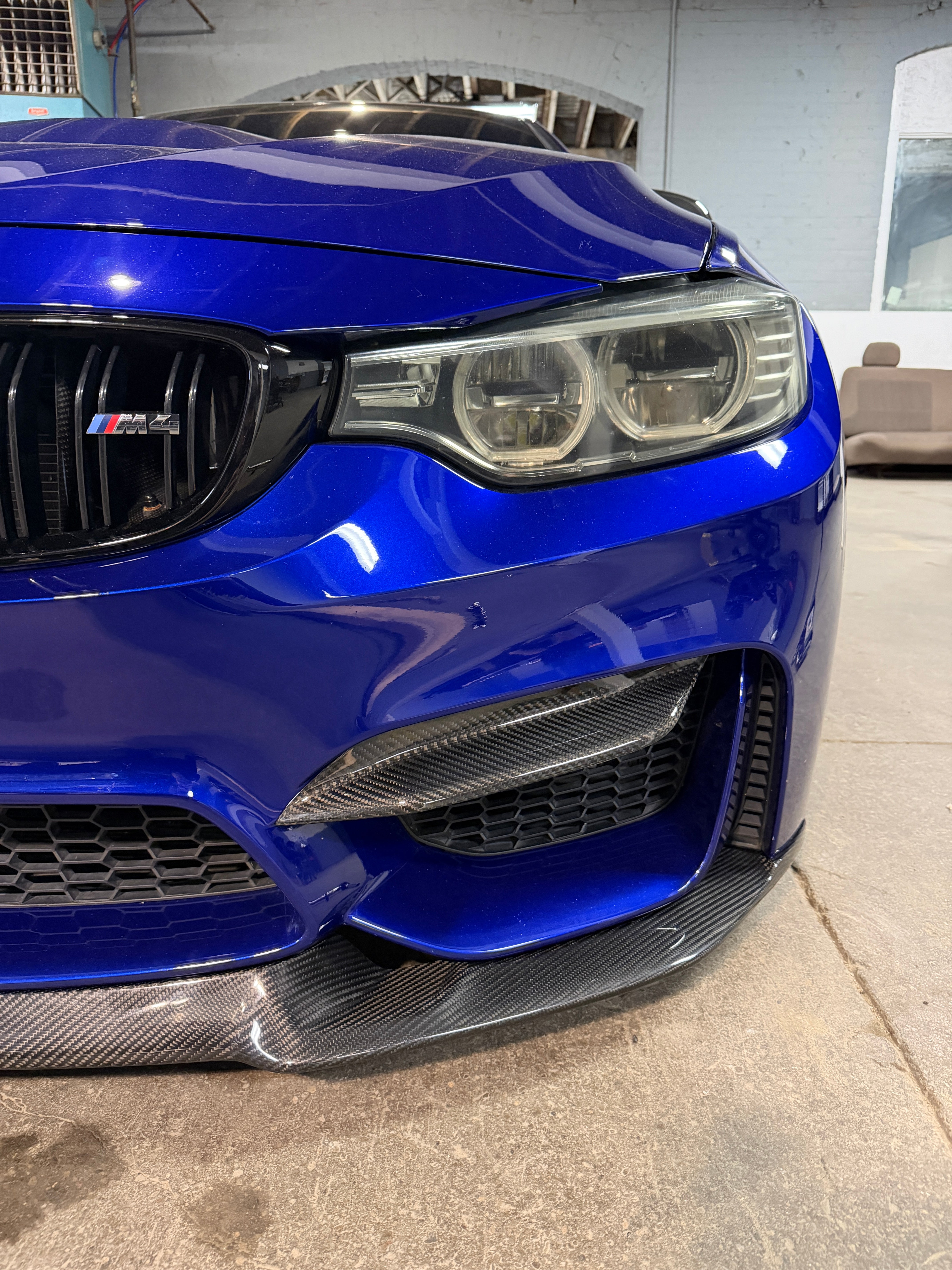 F8X Dry Carbon Fiber Upper Bumper Splitters