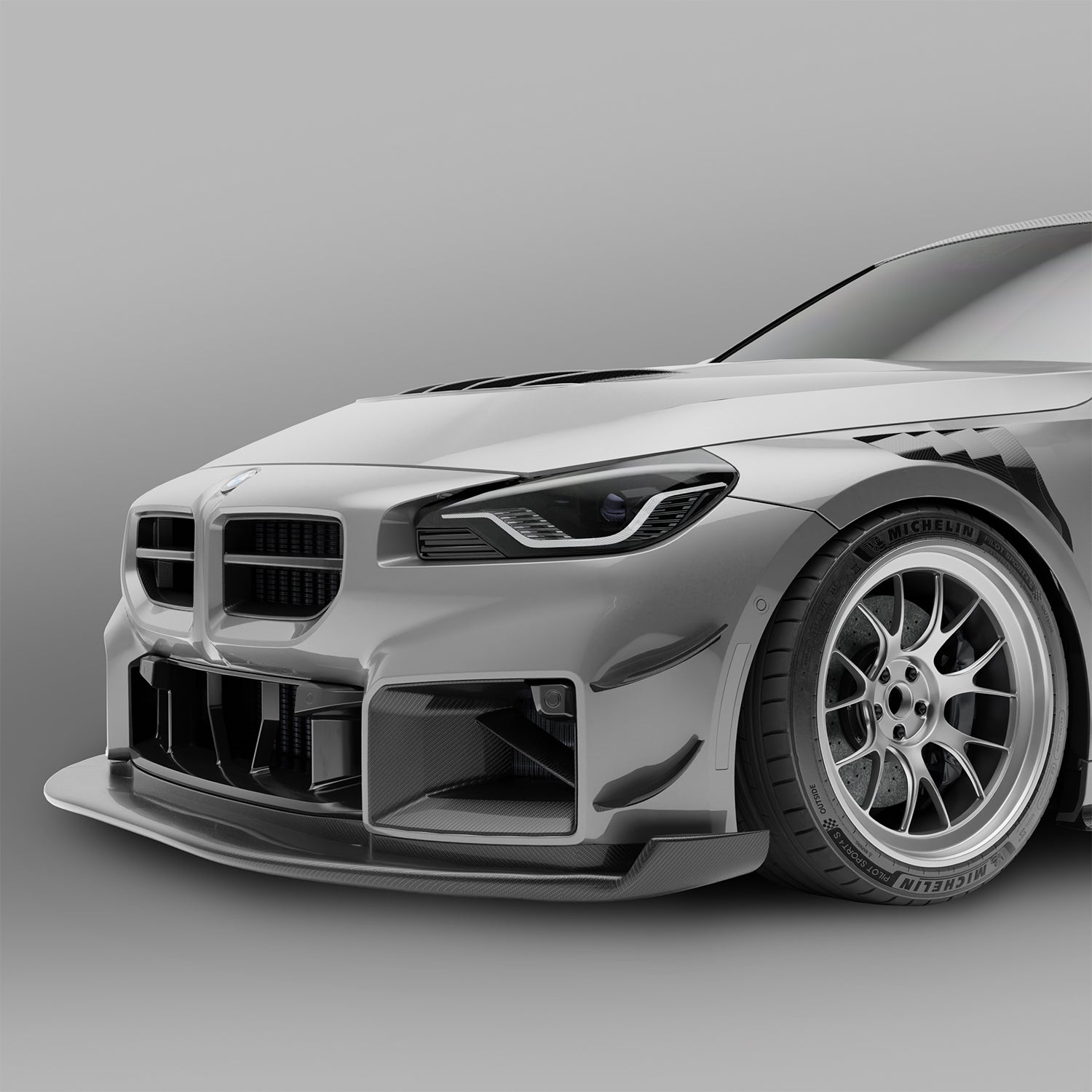 BMW M2 G87 Carbon Fiber Front Bumper Canards - Revozport