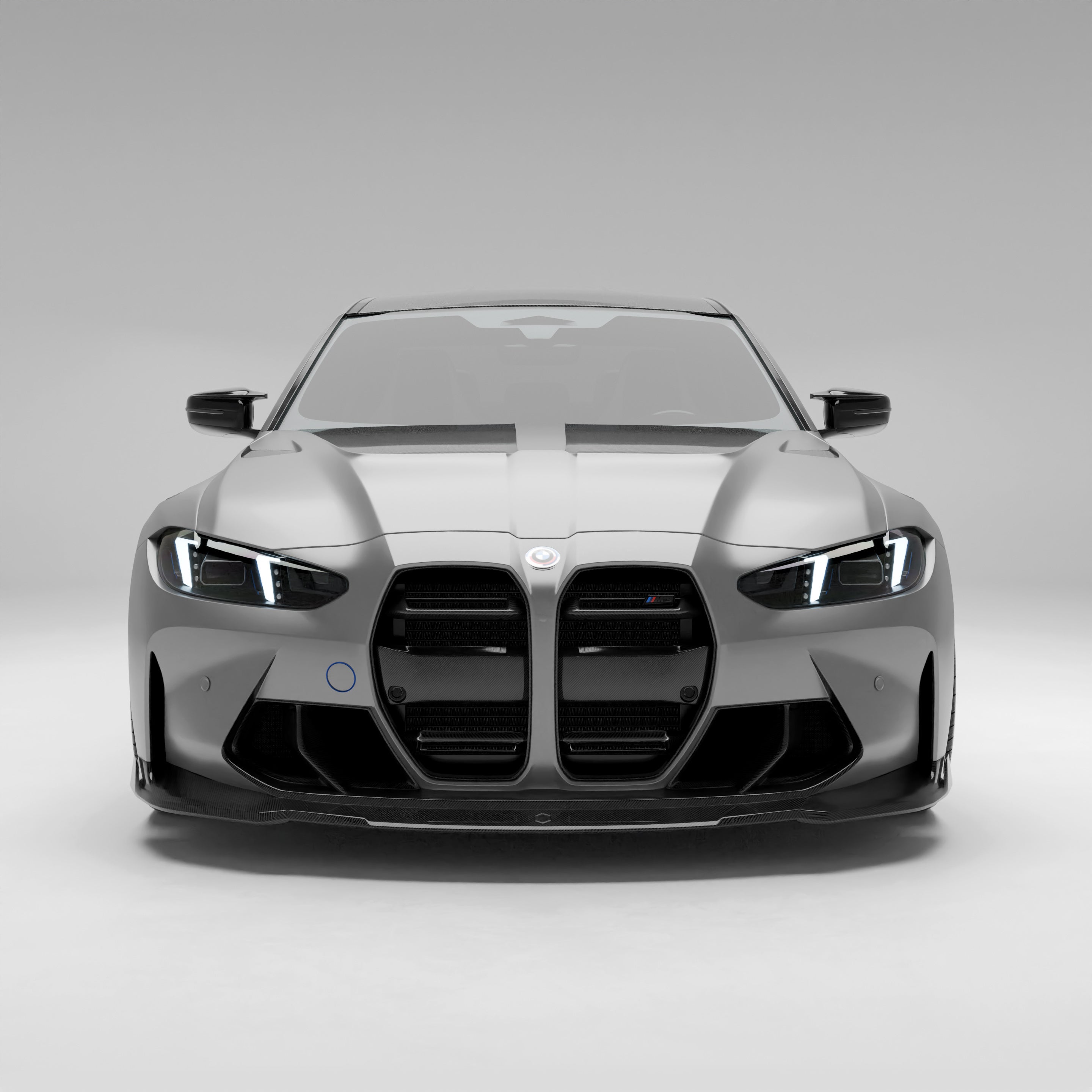 BMW M3 G80 Sedan Carbon Fiber Front Grill (without ACC) - Revozport