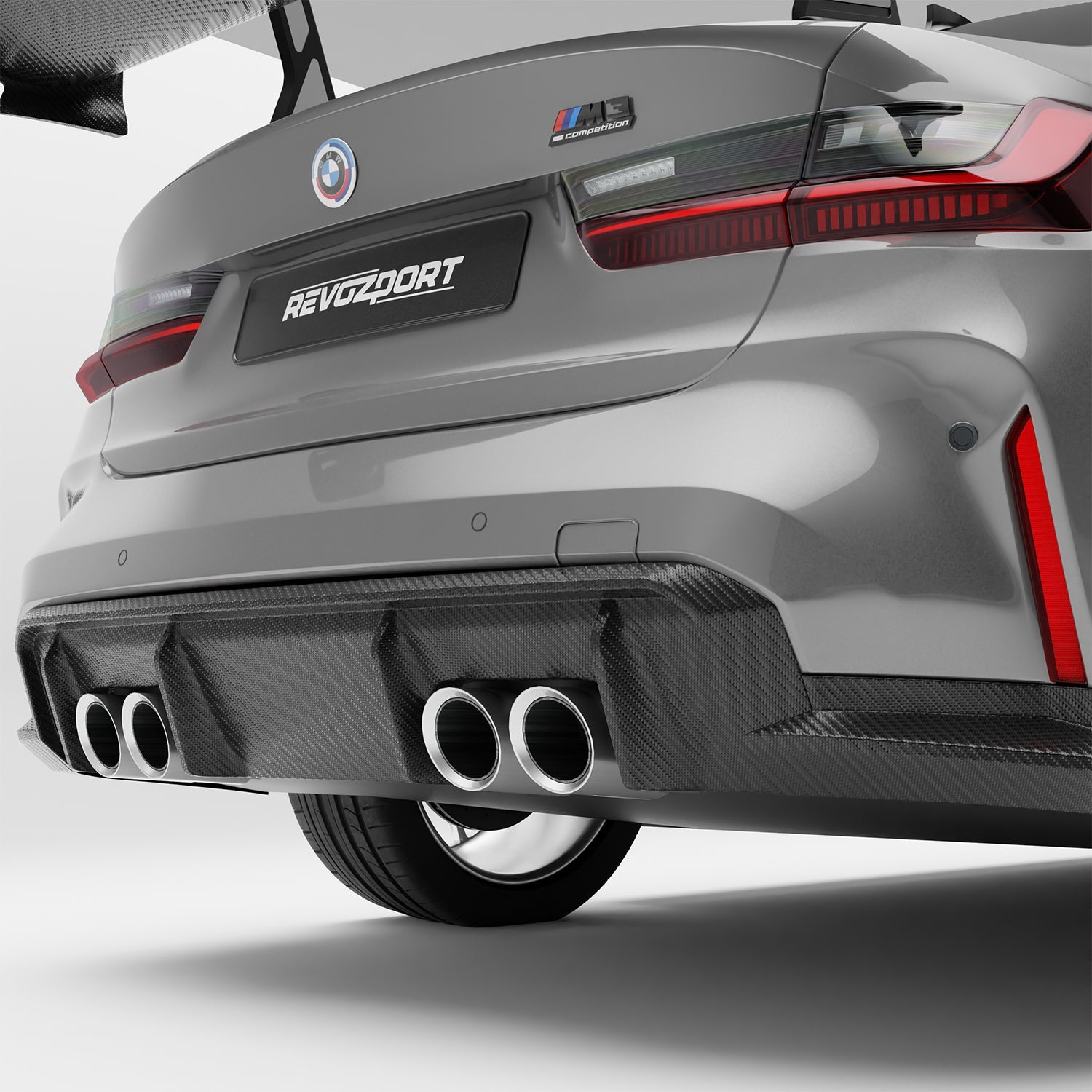 BMW M3 G80 Carbon Fiber OEM Replacement Diffuser - Revozport