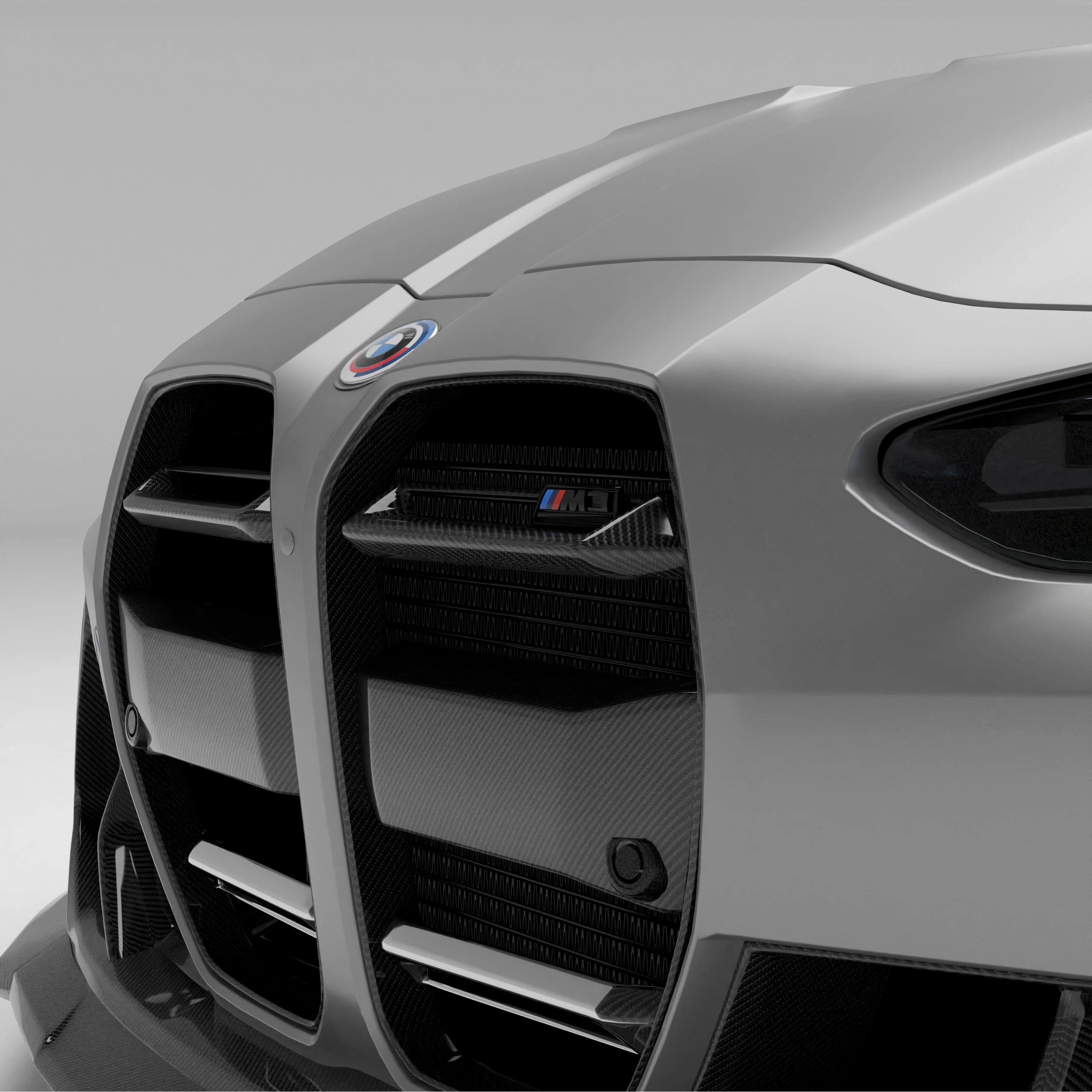BMW M3 G80 Sedan Carbon Fiber Front Grill (without ACC) - Revozport