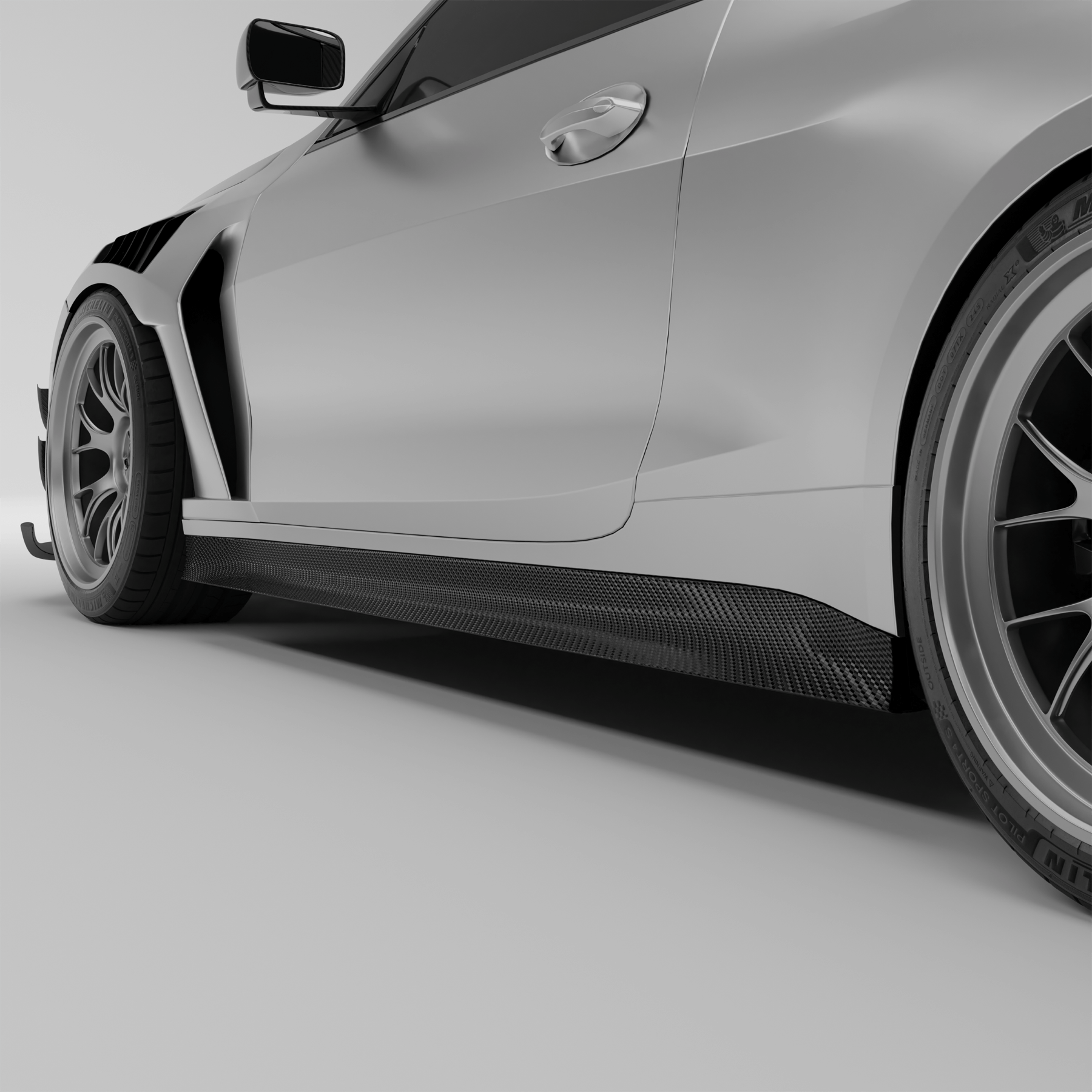 BMW M4 G82 Carbon Fiber Side Skirts- Revozport