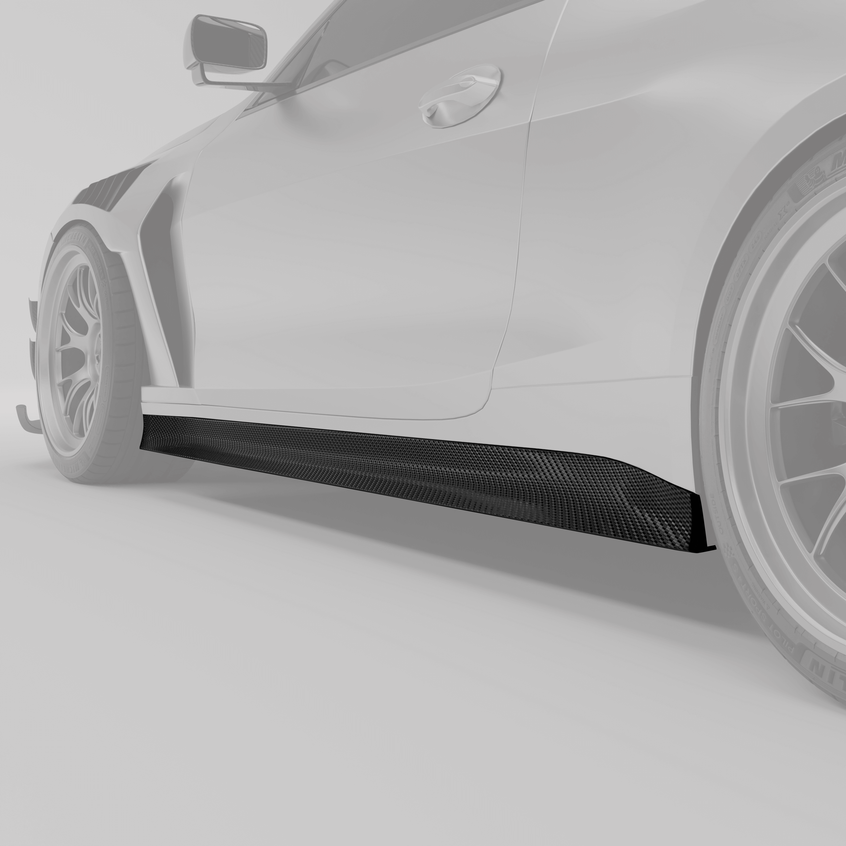 BMW M4 G82 Carbon Fiber Side Skirts- Revozport