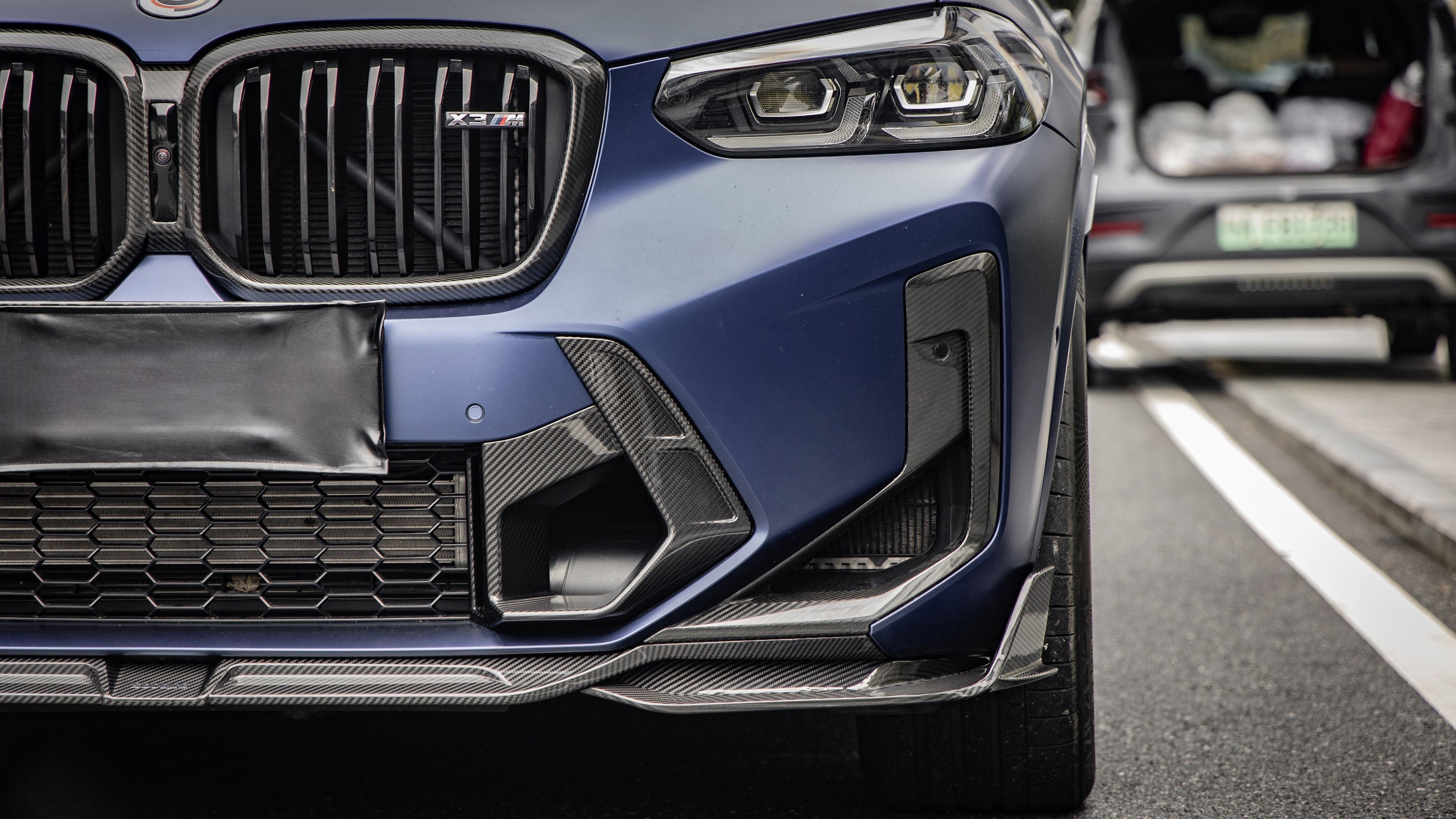 F97 X3M LCI SQ Style Dry Carbon Front Lip | NWCarbon Haus