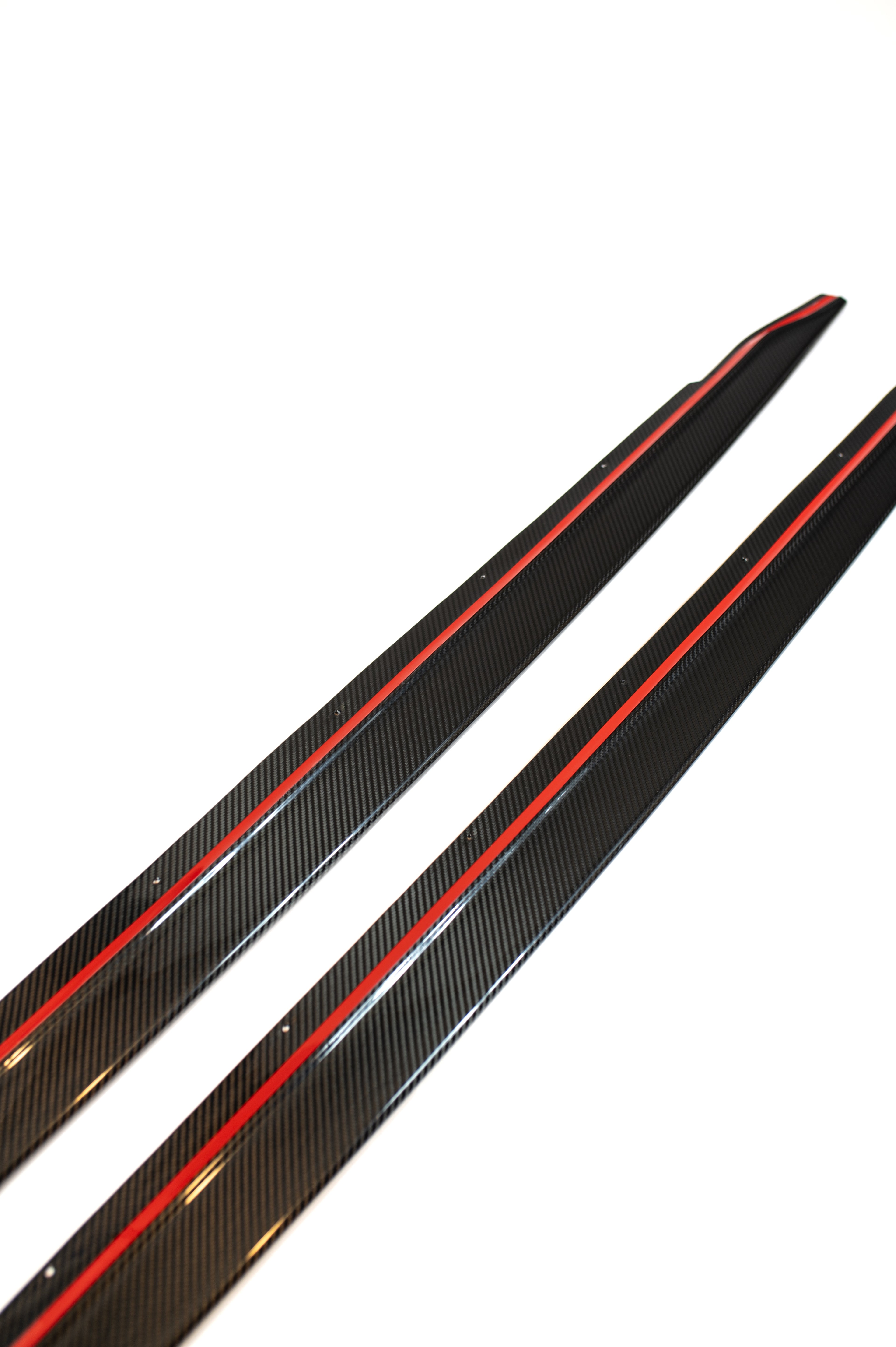 Side skirt carbon fiber extensions G8X