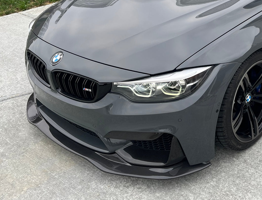 F8X Dry Carbon Fiber Upper Bumper Splitters