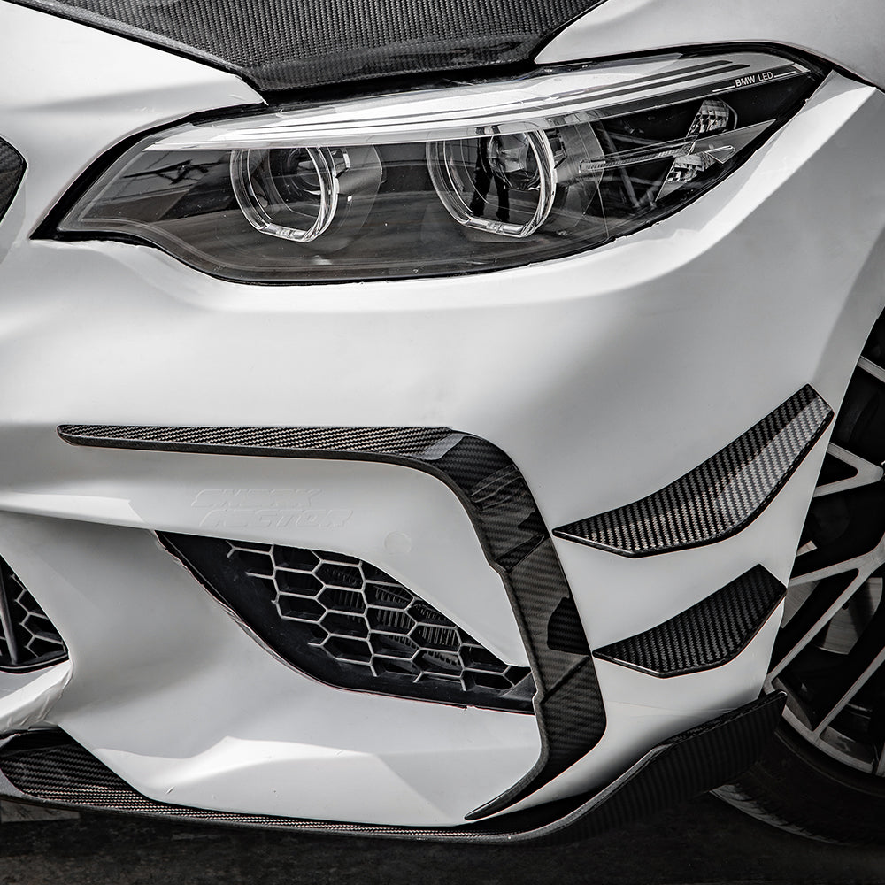M2 F87 LCI SQ Style Dry Carbon Fiber Front Side Vent Trim
