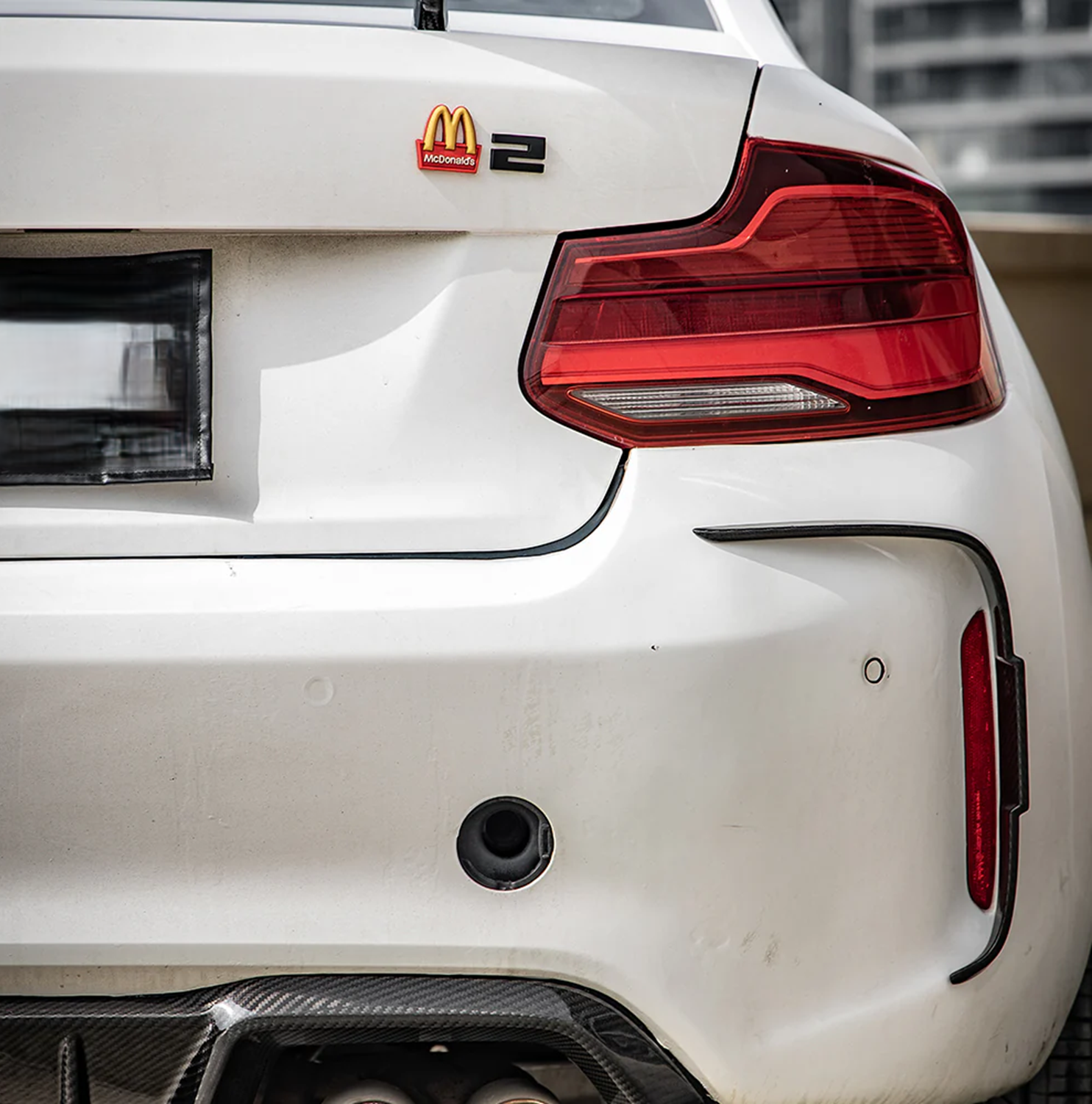 M2 F87 SQ MP Style Dry Carbon Fiber Rear Side Vent Trim