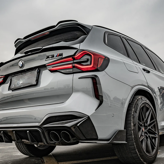 F97 X3M LCI SQ Style Dry Carbon Rear Canards