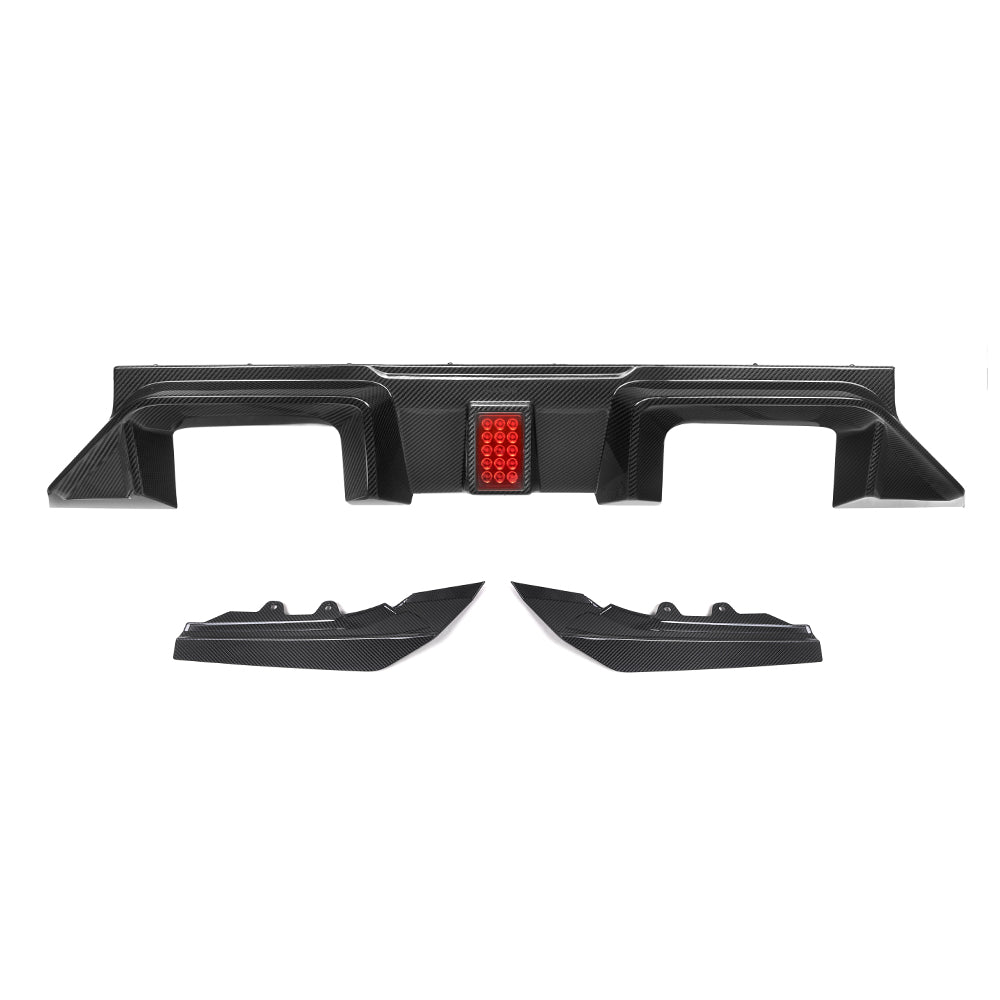 M2 G87 SQ-C Style Dry Carbon Fiber Rear Diffuser With Brake Light
