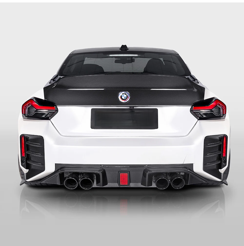 M2 G87 SQ-C Style Dry Carbon Fiber Rear Diffuser With Brake Light