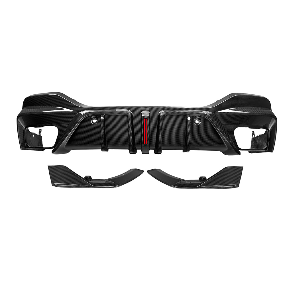 X6 G06 LCI Style Dry Carbon Fiber Rear Diffuser With Brake Light