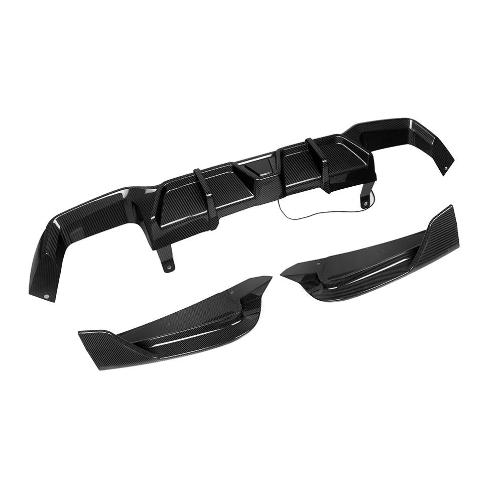 X4 G02 LCI SQ Style Dry Carbon Fiber Rear Diffuser With or Without Brake Light