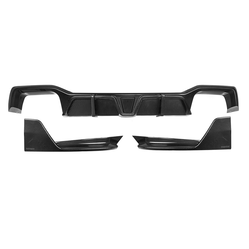 X4 G02 LCI SQ Style Dry Carbon Fiber Rear Diffuser With or Without Brake Light
