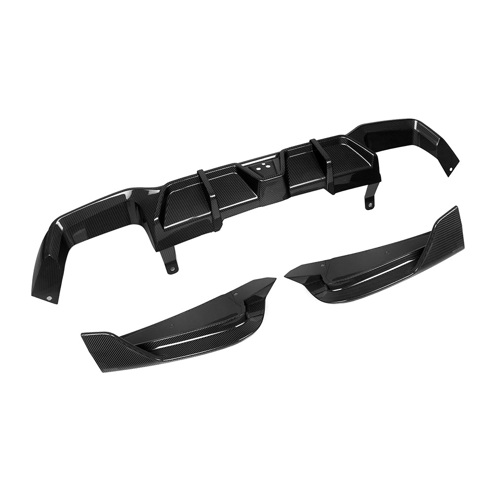 X4M F98 LCI SQ Style Dry Carbon Fiber Rear Diffuser