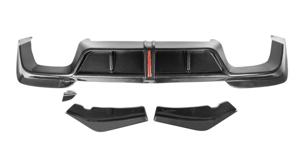 F97 X3M PRELCI V2 Style Dry Carbon Diffuser